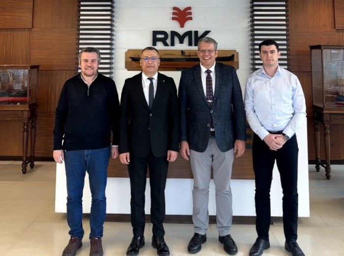 From left to right: Dr. Hakan Demir RMK Marine Supply Chain Director, Dr. Utku Alanç RMK Marine CEO, Murat Korkut General Manager of Maritime Montering Turkey and Zafer Şanli Sales Manager Maritime Montering Turkey