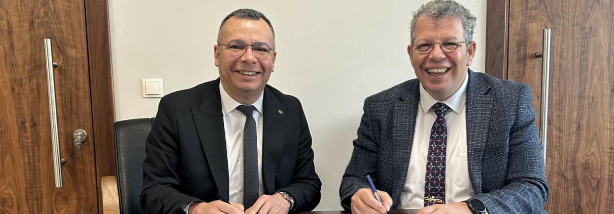 Photo: Dr. Utku Alanç CEO of RMK Marine and Murat Korkut General Manager of Maritime Montering Turkey