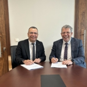 Photo: Dr. Utku Alanç CEO of RMK Marine and Murat Korkut General Manager of Maritime Montering Turkey