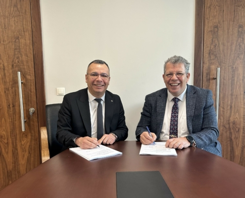 Photo: Dr. Utku Alanç CEO of RMK Marine and Murat Korkut General Manager of Maritime Montering Turkey